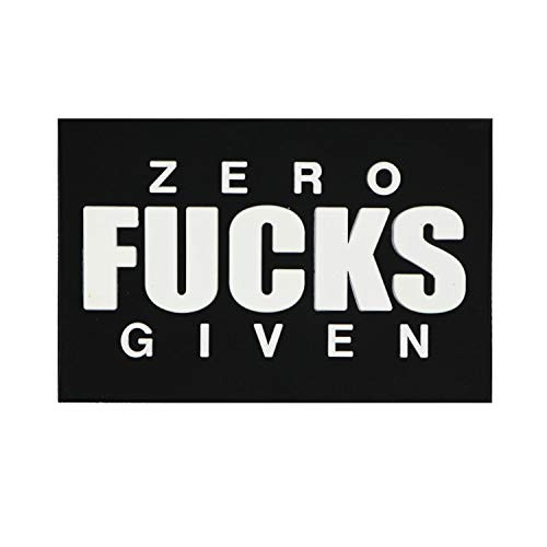 MUNAN Patch -Zero Fucks Given Tactical PVC Patch Zero Fucks Given Badge Sew On Patches Hook-Back Adhesion Black -Glow Dark-