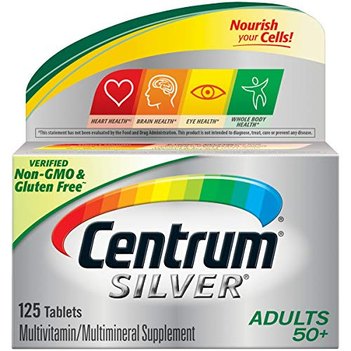 Centrum Silver Multivitamin for Adults 50 Plus Multivitamin-Multimineral Supplement with Vitamin D3 B Vitamins Calcium and Antioxidants - 125 Count Centrum Silver Multivitamin for Adults 50 Plus Multivitamin-Multimineral Supplement with Vitamin D3 B Vitamins Calcium and Antioxidants - 125 Count