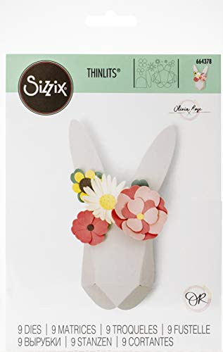 Sizzix Thinlits Die Set 9 Pack Origami Rabbit by Olivia Rose  Multicolor