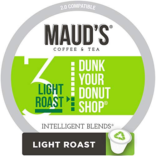 Maud's Donut Shop Coffee, (Dunk Your Donut Shop), 100ct. Recyclable Single Serve Coffee Pods - Richly satisfying arabica beans California Roasted, k-cup compatible including 2.0