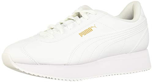 PUMA Womens Turin Platform Sneaker  White White  9 M US