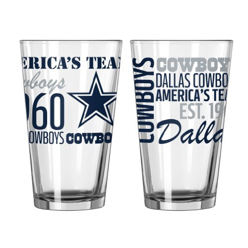 Dallas Cowboys Official NFL 16 fl  oz  Spirit Pint Glass