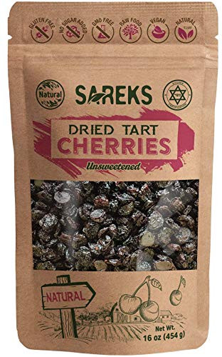 Dried Tart Cherries - Pitted Sour Cherries - Kosher- Unsweetened - Natural- Better Than Organic- No Sugar Added -1LB-- Turkey Grown
