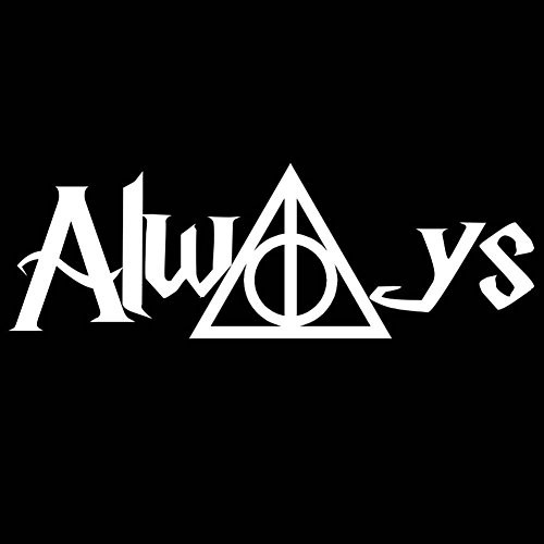 CCI Always Harry Potter Deathly Hallows Decal Vinyl Sticker-Cars Trucks Vans Walls Laptop- White -7 5 x 2 75 in-CCI988