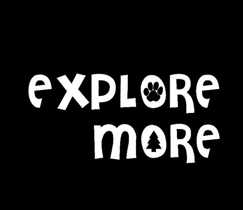 Creative Concept Ideas Explore More Paw Print Tree Wanderlust CCI Decal Vinyl Sticker-Cars Trucks Vans Walls Laptop-White -7 5 x 3 5 in-CCI1763