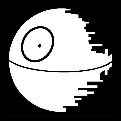 Creative Concept Ideas Death Star Star Wars CCI Decal Vinyl Sticker-Cars Trucks Vans Walls Laptop-White -5 5 x 5 5 in-CCI1876