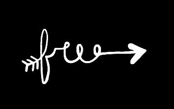LLI Free Arrow - Decal Vinyl Sticker - Cars Trucks Vans Walls Laptop - White -5 5 x 1 5 in - LLI839
