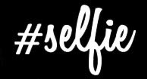 LLI Selfie - Decal Vinyl Sticker - Cars Trucks Vans Walls Laptop - White - 5 5 x 3 2 in - LLI1086 LLI Selfie - Decal Vinyl Sticker - Cars Trucks Vans Walls Laptop - White - 5 5 x 3 2 in - LLI1086