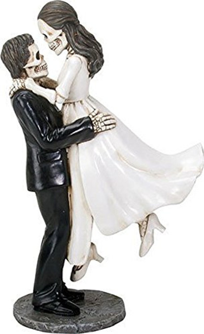 YTC Summit International Love Never Dies Skeleton Wedding Groom Holding Bride Figurine Day of the Dead YTC Summit International Love Never Dies Skeleton Wedding Groom Holding Bride Figurine Day of the Dead