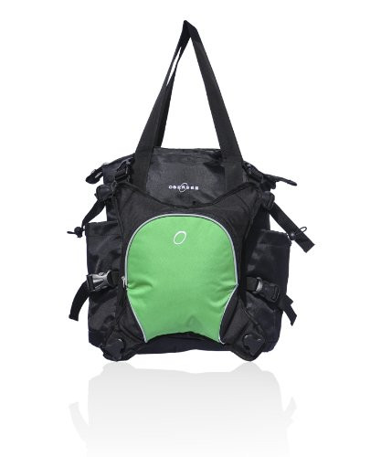 Obersee Innsbruck Diaper Bag Tote with Cooler  Black-Green