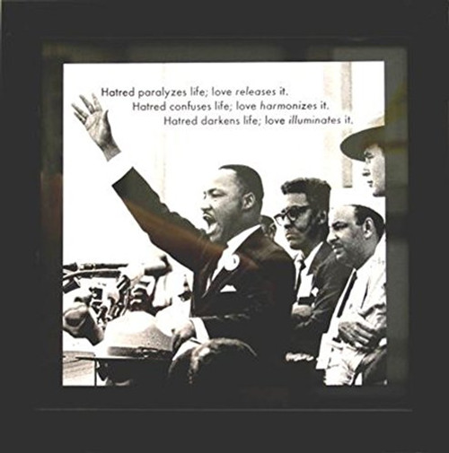 buyartforless IF EBN1032 12x12 1.25 Framed Martin Luther King with Quote 12X12 Art Poster Print Famous Quote Motivational Inspirational Mlk Civil Rights Movement Great Art