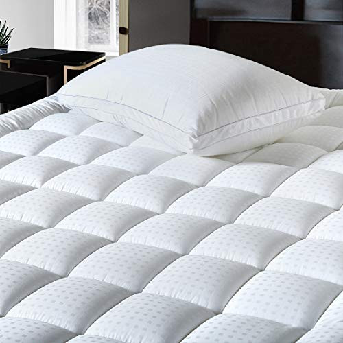 Balichun Queen Mattress Pad Cotton Top Padded Mattress Cover Cooling Pillow Top Mattress Topper -8-21 Inch Fitted Deep Pocket- Balichun Queen Mattress Pad Cotton Top Padded Mattress Cover Cooling Pillow Top Mattress Topper -8-21 Inch Fitted Deep Pocket-