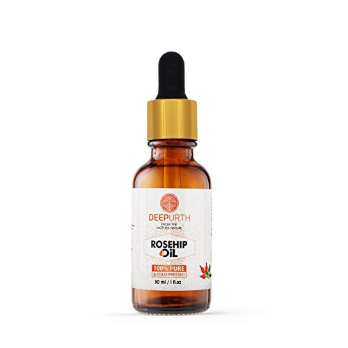 Deep Urth Natural Rosehip Oil  1 oz - Pure and Cold-Pressed - 100 Pure Oil
