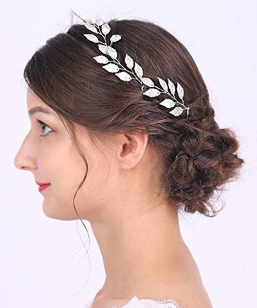 Anglacesmade Bridal Hair Pins Silver Leaf Bobby Pins Leaf Vine Branch Pins Wedding Hair Accessories Bridesmaid Hair Vine for Women and Girls Anglacesmade Bridal Hair Pins Silver Leaf Bobby Pins Leaf Vine Branch Pins Wedding Hair Accessories Bridesmaid Hair Vine for Women and Girls