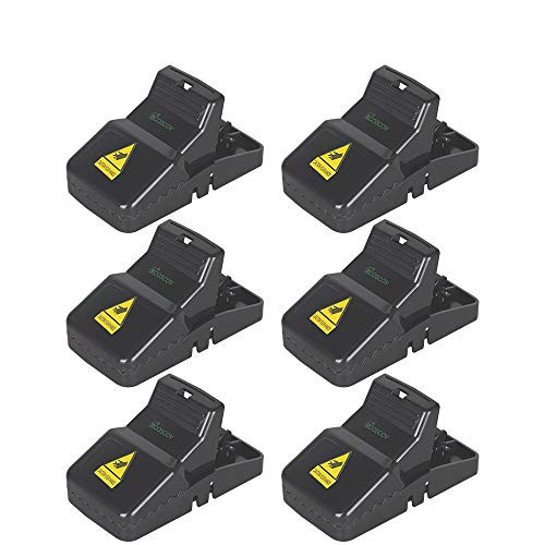 COSCOV 6 Pack Mouse Traps That Work  Large Mice Traps  Mouse Snap Trap -Large-Black-