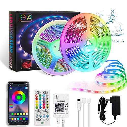 Led Strip Lights Waterproof Led Light Strips 32 8FT Led Lights for TV Bedroom RGB Led Strips Music Sync Color Changing Lights Hue Light Strip Led Led Strip Lights Waterproof Led Light Strips 32 8FT Led Lights for TV Bedroom RGB Led Strips Music Sync Color Changing Lights Hue Light Strip Led