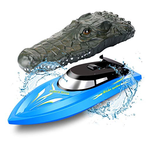 Kids RC Boat Remote Control Boat For Pool Lake Pond 10KM-H Mini Speed Boat 2 4GHZ High Speed Electric Water Racing Boat With Crocodile Head Prank Toy Kids RC Boat Remote Control Boat For Pool Lake Pond 10KM-H Mini Speed Boat 2 4GHZ High Speed Electric Water Racing Boat With Crocodile Head Prank Toy
