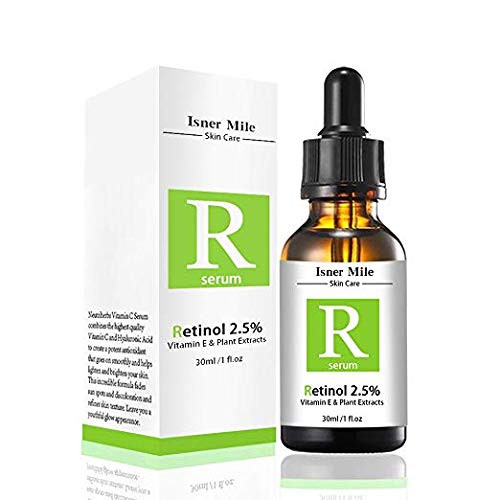 Retinol Serum 2 5 with Hyaluronic Acid and Vitamin E For Face  Anti Ageing and Anti Wrinkles  Fine Lines  Age Spots for Smooth  Glowing Skin