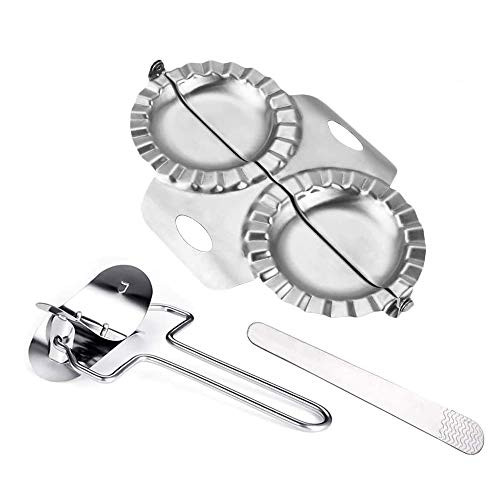 2 in 1 Dumpling Maker  304 Stainless Steel Dumpling Mold and Dough Press for Home Kitchen  Manual Pinch Dumpling Pie Ravioli Mould Pastry Maker Tool