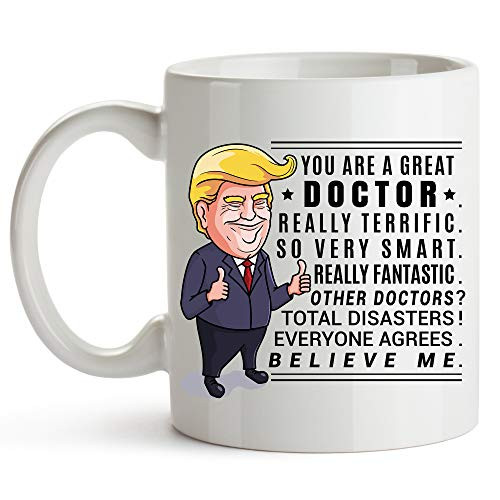 YouNique Designs Funny Doctor Mug 11 Ounces Trump Coffee Mug Doctor Thank You Cup for Doctor Appreciation YouNique Designs Funny Doctor Mug 11 Ounces Trump Coffee Mug Doctor Thank You Cup for Doctor Appreciation