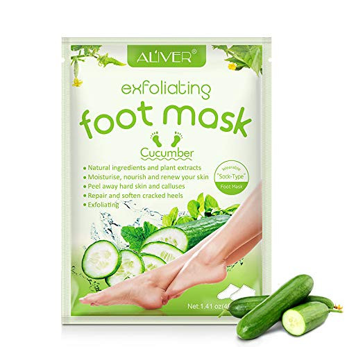 Foot Peel Mask 3 Pack Exfoliating Foot Peel Mask for Cracked Heels Dead Skin and Calluses Repairs Rough Heels-Cucumber Foot Peel Mask 3 Pack Exfoliating Foot Peel Mask for Cracked Heels Dead Skin and Calluses Repairs Rough Heels-Cucumber