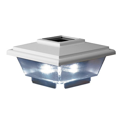 3.5" x 3.5" Classic White Vinyl Solar Post Cap