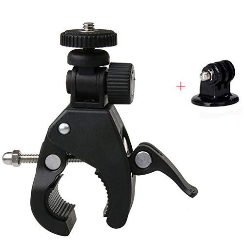 Walway Motorcycle Bike Handlebar Clamp Mount with Tripod Adapter for GoPro Hero 6-5- 5 Session- 4 Session- 4-3-- 3-2- 1 Xiaoyi and Other Action Camer Walway Motorcycle Bike Handlebar Clamp Mount with Tripod Adapter for GoPro Hero 6-5- 5 Session- 4 Session- 4-3-- 3-2- 1 Xiaoyi and Other Action Camer