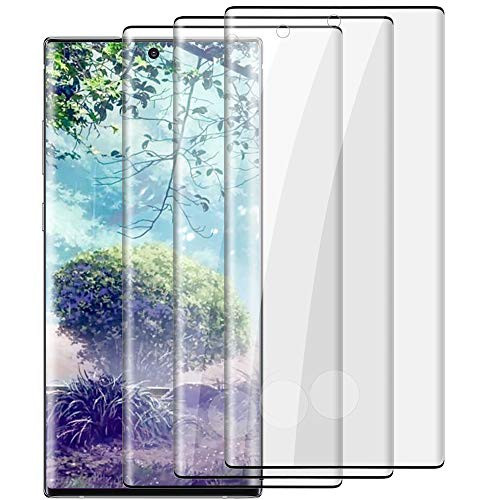 -3 Pack-Galaxy Note 10 Screen Protector-9H Tempered Glass--Case Friendly--HD Clear--Ultrasonic Fingerprint Compatible--3D Curved--Bubble-Free -for Sam