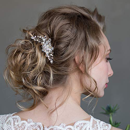 Kercisbeauty Vintage Crystal Hair Comb Wedding Headpiece for Brides Bridesmaide Prom Girl Headband Special Occasion Hair Dress -Gold- Kercisbeauty Vintage Crystal Hair Comb Wedding Headpiece for Brides Bridesmaide Prom Girl Headband Special Occasion Hair Dress -Gold-