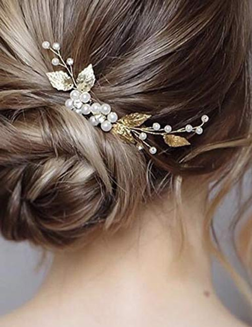 BERYUAN Leaf Hairpin Bridal Floral Crystal Pearl Hair Pins Rhinestone Headpiece Crystal Bobby pin Pearl Bobby pin Wedding Women Hair Accessories Prom BERYUAN Leaf Hairpin Bridal Floral Crystal Pearl Hair Pins Rhinestone Headpiece Crystal Bobby pin Pearl Bobby pin Wedding Women Hair Accessories Prom