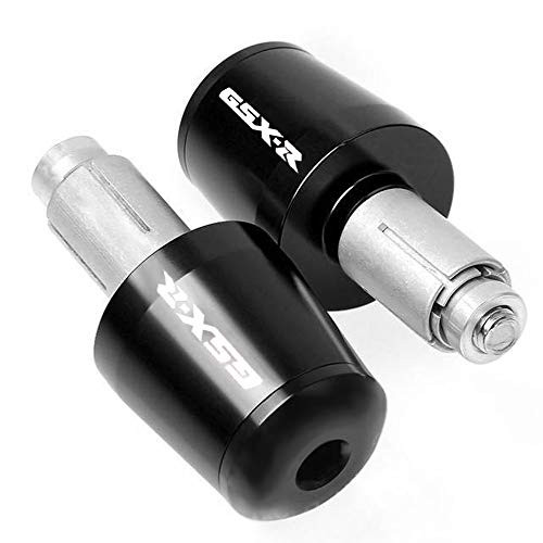 7-822mm Motorcycle Handlebar Ends Aluminum Handle Bar Grips Plugs Caps For Suzuki GSXR GSX-R 600 750 1000 ?Black?