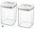 (2 Pack) Felli Flip Tite Acrylic Food Storage Rectangular Canister, 115 oz.,Clear