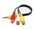 3 5MM to 3 RCA Cable ?Video AV Component Adapter Cable Replacement for TCL TV  3 RCA to AV Input Adapter - 23CM-9in