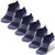 Golf Ankle Copper Socks  Three street Unisex Cushion Ankle Socks Athletic Performance Yoga No Show Sock Breathable Soft Low Cut Socks 6 Pair Navy Medi