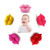 Baby Pacifiers 0-6 Months - Vimbo 5 Pack Cute Pacifier Lovely Mommys Touch Pink Kiss Lips Pacifiers for 0m-3 Years Old Babies