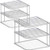 DecorRack 2 Kitchen Corner Shelves  Countertop and Cabinet Organizer  Heavy Duty Metal Corner Rack  3-Tier  Wire Storage Helper Shelf for Counter Top