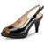 JENN ARDOR Womens Slingback Pumps Stiletto High Heels Ladies Peep Toe Sandals Dress Party Platform Shoes Black