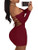 TOB Womens Sexy Off Shoulder Backless Lace Up Club Bodycon Mini Dress Wine Red  Small TOB Womens Sexy Off Shoulder Backless Lace Up Club Bodycon Mini Dress Wine Red  Small