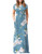 AUSELILY Women Short Sleeve Loose Plain Casual Long Maxi Dresses with Pockets -L  Floral Light Blue-