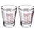 Shot Glasses Measuring cup Espresso Shot Glass Liquid Heavy Glass Wine Glass 2 Pack 26-Incremental Measurement 1oz  6 Tsp  2 Tbs  30ml -2 pack-red-