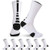 Mens Athletic Crew Socks basketball Socks Sport Compression Cushion Socks for Running and Training -6 Pairs-
