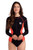 AXESEA Womens Long Sleeve Rash Guard UV UPF 50- Sun Protection Printed Zipper Surfing One Piece Swimsuit Bathing Suit
