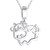S925 Sterling Silver Jewelry Animal Cow Pendant Necklace for Women 18 inches Rolo Chain