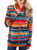 Womens Long Sleeve Cowl Neck Striped Loose Lightweight Tunic Sweatshirt Casual Drawstring Pullover Tops Shirts with Pockets Orange XL 16 18