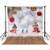 LYWYGG 10x10ft Christmas Ball Snowman Photo Background White Snowflake Wood Background Christmas Decoration Backdrops for Studio Prop CP-80