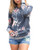 onlypuff Floral Shirts for Women Hoody Sweatshirt Tunic Tops Casual Dark Gray L