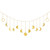 Mkono Moon Phase Wall Hanging Moon Garland Decor Boho Home Decoration Shining Moon Hang Art Ornaments for Bedroom Headboard Living Room Dorm Nursery A