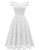 Homrain Womens Vintage Floral Lace Off Shoulder Keen Length Wedding Cocktail Formal Swing Dress White-1 S