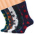Eilin Mens Fun Dress Socks-Colorful Funny Novelty Crew Socks Pack Funky Patterned Socks -AF-5 Pack-