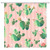 Tropical Cactus Decor Pink Shower Curtain Green Plants Blossoming Cactus Flowers,70x70 Inch Waterproof Polyester Fabric Bathroom Accessories Curtains With 12pcs Hooks